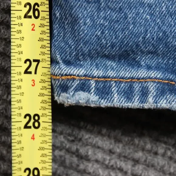 Levi’s Jeans Womens 29x28 Light Blue 501 Skinny Button Fly Stretch - Picture 9 of 10